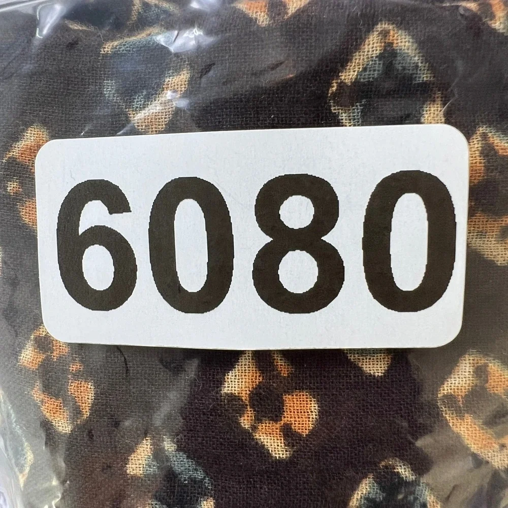 Anthropologie Boho Peasant Blouse M‎ Brown Geometric Print Cotton Sheer Batwing - Picture 12 of 12